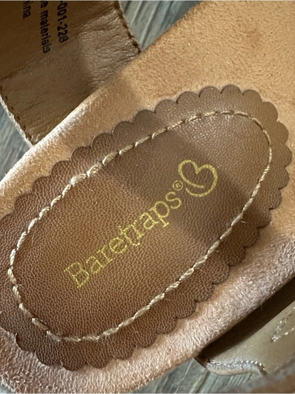 Baretraps brown cork wedge sandals women’s 8 Nichole braided strappy heels
